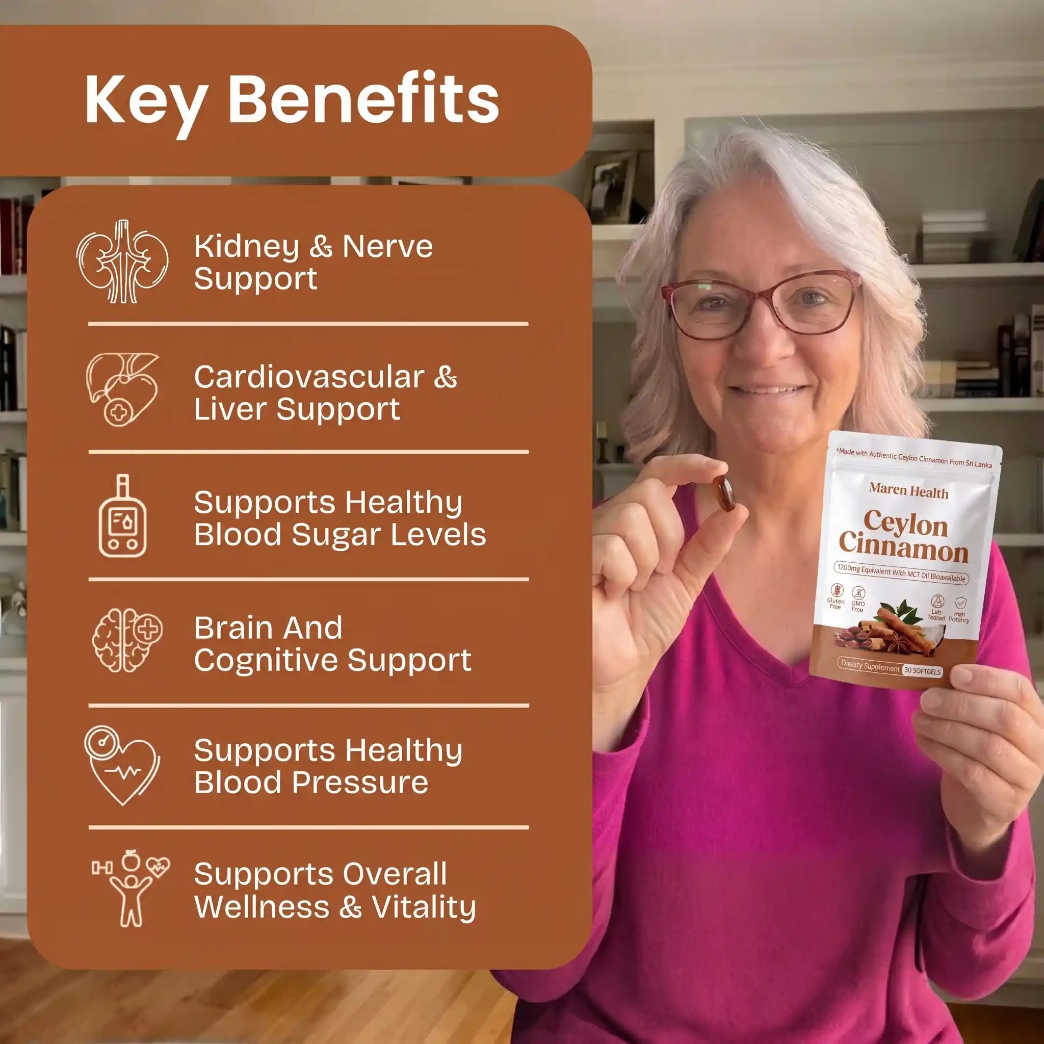 Ceylon Cinnamon 7200mg Equivalent with MCT Oil